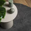 vidaXL Teppich IZA Kurzflor Skandi-Stil Anthrazit Ø 100 cm Produktbild-Vorschau 7