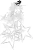 A string of white star-shaped lights with a black plug. Náhľad obrázku produktu