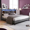 OKWISH Lit déco 160 x 200 cm – Tiroirs avec chargement USB Voir les images du produit 3