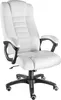 A white office chair with black accents is shown against a white background. Produktbild-Vorschau