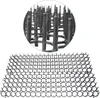 A close-up view of a black plastic spike mat, with a magnified inset showing the detail of the spikes. Náhľad obrázku produktu