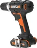 A black and orange cordless drill is shown against a white background. Produktbild-Vorschau