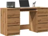 vidaXL Scrivania Artisan in rovere 140x50x77 cm materiale a Anteprima dell’immagine prodotto 9