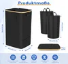 Wäschekorb mit Deckel Schwarz, 150L Wäschesammler, Produktbild-Vorschau 3