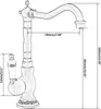 Retro Antik Waschbecken Messing Wasserhahn Bad Waschtisch Produktbild-Vorschau 5