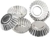 50 Stück Silber Ton Edelstahl Egg Tart Mold Schüssel-Form Produktbild-Vorschau 4