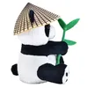 Plüsch Laber-Panda Bao Bao mit Hut und Bambus 145x12x18cm Produktbild-Vorschau 3