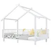 Merax Hausbett aus Metall 90x200cm, Jugendbett mit Produktbild-Vorschau 10
