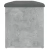 vidaXL Banc avec espace de rangement gris béton 102x42x45 Voir les images du produit 7