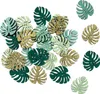 Oblique Unique Konfetti Monstera Blätter aus Holz Tisch Produktbild-Vorschau 1