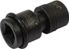 A black metal bit adapter with a hexagonal socket on one end and a drive shaft on the other. Anteprima dell’immagine prodotto