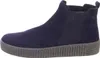 A side view of a single blue boot on a white background. Voir les images du produit