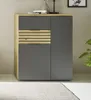 Schuhschrank - Artisan Eiche Nachbildung - Grau - B 85 cm - Produktbild-Vorschau 9