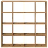 vidaXL Artisan dubová knihovna 137,5x29x137,5 cm materiál Náhled obrázku produktu 4