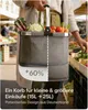Praknu Einkaufskorb Faltbar Klein – 2 in 1 Erweiterbar 15L Produktbild-Vorschau 2