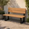 DanDiBo 2x Bankbeine Metall Schwarz mit Lehne Set Massiv Produktbild-Vorschau 7