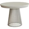 A round dining table with a slatted base, presented against a white background. Produktbild-Vorschau