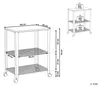 BELIANI Kuchyňský vozík Černá borovice Dřevěná 40x 50 x 86 Náhled obrázku produktu 3
