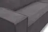 Close-up of a grey corduroy sofa armrest and seat. Produktbild-Vorschau
