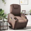 vidaXL Massagesessel mit Aufstehhilfe Braun Kunstleder Produktbild-Vorschau 2