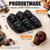 Totenkopf Backform, Silikonform mit 6 Schädel-Mulden, -20 Produktbild-Vorschau 7