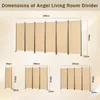 Angel Living 6dílný paraván, vnitřní přepážka, skládací Náhled obrázku produktu 2