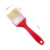 1x Flachpinsel | rot Kunststoff-Griff | Malerpinsel 60 mm Produktbild-Vorschau 2