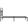 vidaXL Rama łóżka z zagłówkiem metalowa czarna 75x190 cm Podgląd zdjęcia produktu 4