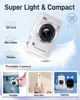 A collage of images showcasing a compact digital camera and its features, with text overlays highlighting its benefits. Produktbild-Vorschau