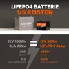 Batterie LiFePO4 12 V 50 Ah, accumulateur d'énergie solaire Voir les images du produit 5