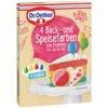 A box of Dr. Oetker food coloring for baking and decorating, featuring an image of a decorated cake and cookies. Produktbild-Vorschau