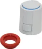 A white thermostat actuator and a red adapter ring are shown against a white background. Anteprima dell’immagine prodotto