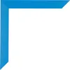 A blue corner frame on a white background. Produktbild-Vorschau