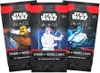 Three booster packs for the Star Wars Unlimited trading card game, specifically the 'Spark of Rebellion' set, are displayed side-by-side against a white background. Produktbild-Vorschau