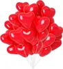 Herzförmige rote Folienballons, 50er-Pack, Herzballons, Produktbild-Vorschau 1