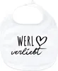 Huuraa Baby Lätzchen Werl verliebt White Klettverschluss  Produktbild-Vorschau 1