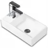 Lavabo rettangolare in Vetroceramica bianca su piano 40x22 Anteprima dell’immagine prodotto 1