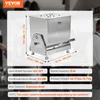 A stainless steel meat mixer with dimensions and specifications displayed. Podgląd zdjęcia produktu