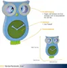 TFA 60.3052.06    blau/grün Lucy Kinder-Pendeluhr  Eule Produktbild-Vorschau 2