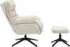 riess-ambiente Drehbarer Hocker CLOUD champagner beige Produktbild-Vorschau 3