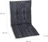 A single chair cushion with a patterned fabric is shown against a white background, with dimensions indicated by text and lines. Produktbild-Vorschau