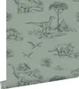 ESTAhome Tapete Dinosaurier Graugrün 53 cm x 10.05 m Produktbild-Vorschau 1