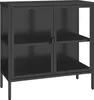 Vitrinen-Sideboard 'Borshavisa' Stahl 2-türig Klarglas 80 x Produktbild-Vorschau 3
