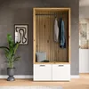 home24 Kompaktgarderobe - Weiß / Eiche Artisan Nachbildung Produktbild-Vorschau 4