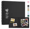 Fotoalbum 18x18 cm Schwarzes Hardcover Spiralalbum mit 40 Produktbild-Vorschau 1