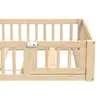 Close-up of a wooden bed frame with a safety lock mechanism. Náhľad obrázku produktu