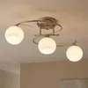 Lindby Deckenlampe Svean, 3fl, nickel/weiß, Glas, Länge Produktbild-Vorschau 9