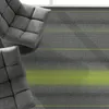 Two grey chairs on a striped carpet with green accents. Anteprima dell’immagine prodotto