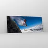 Bilder auf glas - Snowboard Winter Berg Gipfel - 120x50cm - Produktbild-Vorschau 4