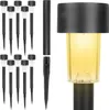 A collection of solar garden lights and their components are displayed against a white background. Anteprima dell’immagine prodotto